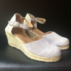 Adorable grey leather espadrilles Sz.36 by Paseart